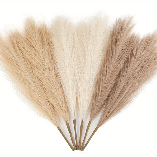 Kit 6pcs artificial folha pampas para decoração.