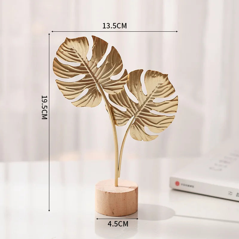 1pc decorações de folha de Ouro Ginko